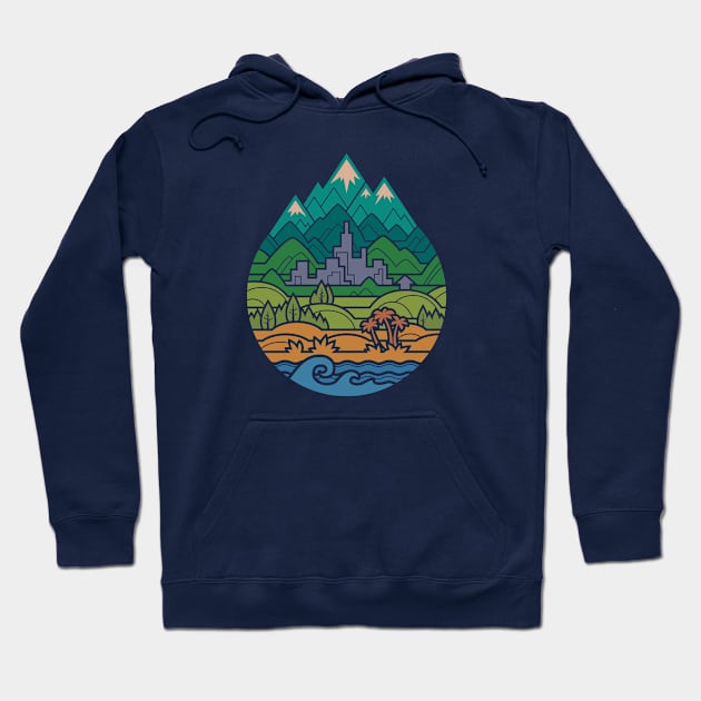 Small World 2 Hoodie by Waynem